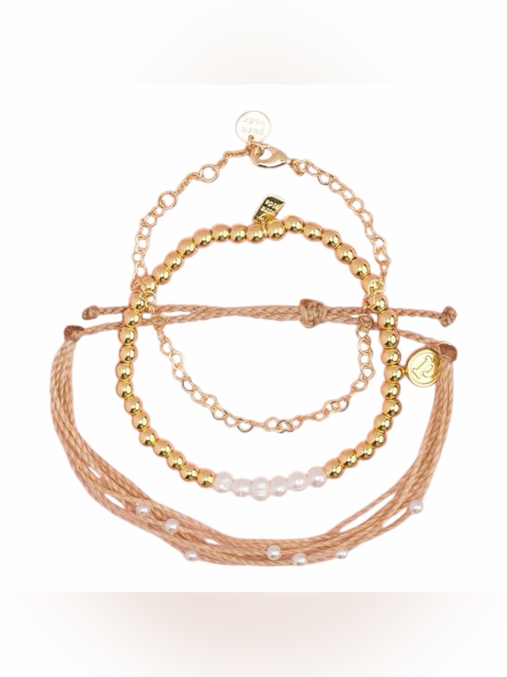 Pura Vida Bracelets Lovely Pearl Style 3 Pack
